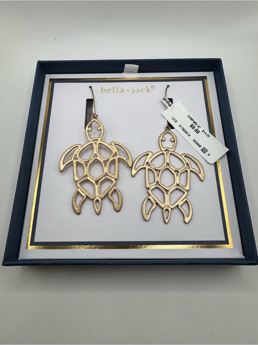 Bella Jack Gold-Tone Sea Turtle Dangle Earrings – New with Tag